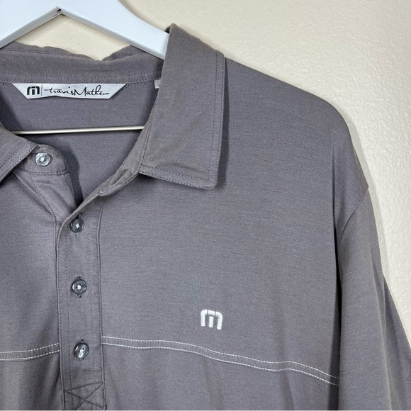 Travis Mathew Mens Dark Gray Polo Short Sleeve Shirt Golf Athleisure Size XL - Picture 5 of 12